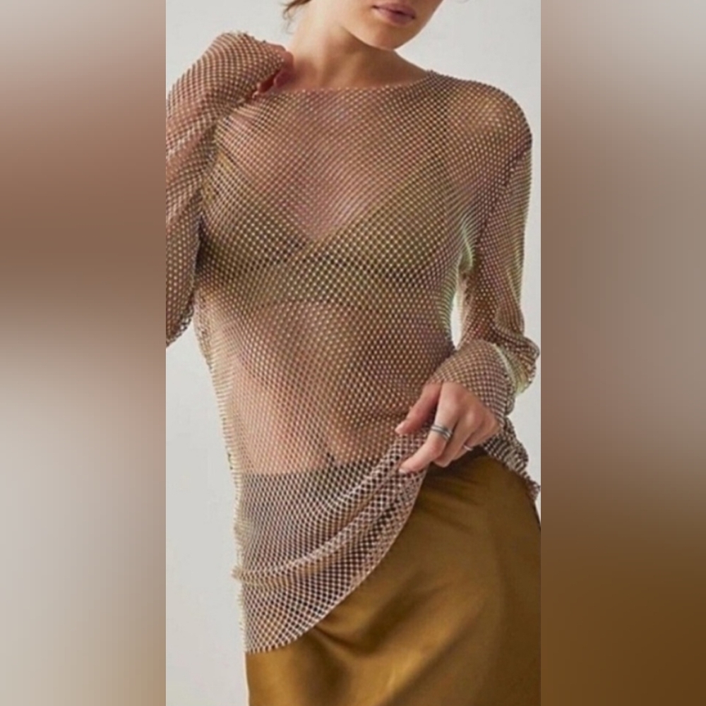 Free People Pretty Petal Filter Finish Long Sleeve